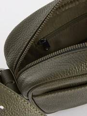 Khaki Green Leather Camera Bag - Image 9 of 9