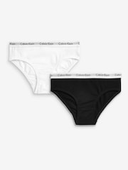 Calvin Klein Black Modern Cotton Girls Bikini Underwears 2 Pack - Image 1 of 3