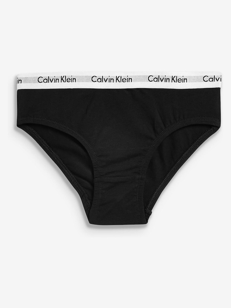 Calvin Klein Black Modern Cotton Girls Bikini Underwears 2 Pack - Image 2 of 3 Calvin Klein Black Modern Cotton Girls Bikini Underwears 2 Pack - Image 2 of 3