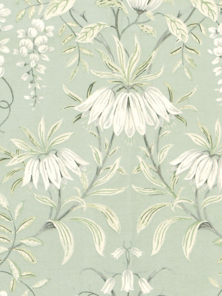 Laura Ashley Sage Green Garden Wilton Lounging Sofa in Gosford Cranberry Cushions - Image 4 of 4