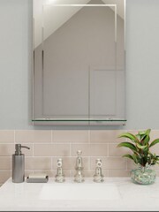 Croydex Devoke Recatngular Double Layer Mirror With Shelves - Image 1 of 4