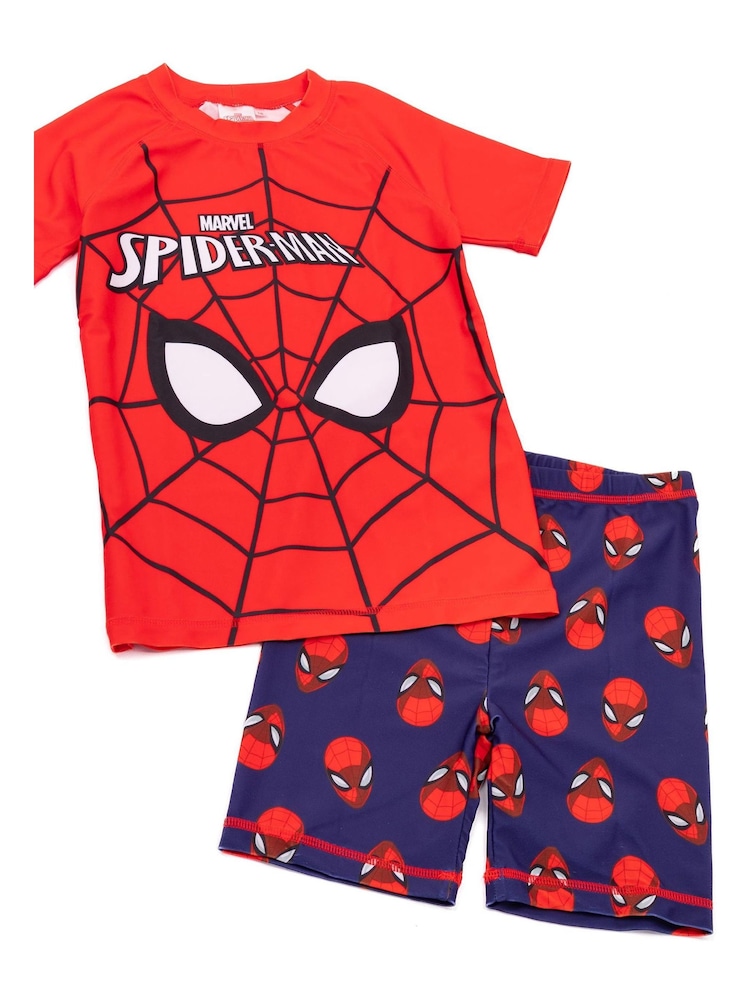 Vanilla Underground Red Spider-Man 2 Piece Swim Set - Image 2 of 5
