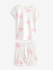 Pink/White Hearts Short Pyjamas 3 Pack (9mths-12yrs) - Image 4 of 7