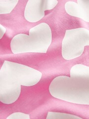 Pink/White Hearts Short Pyjamas 3 Pack (9mths-12yrs) - Image 6 of 7