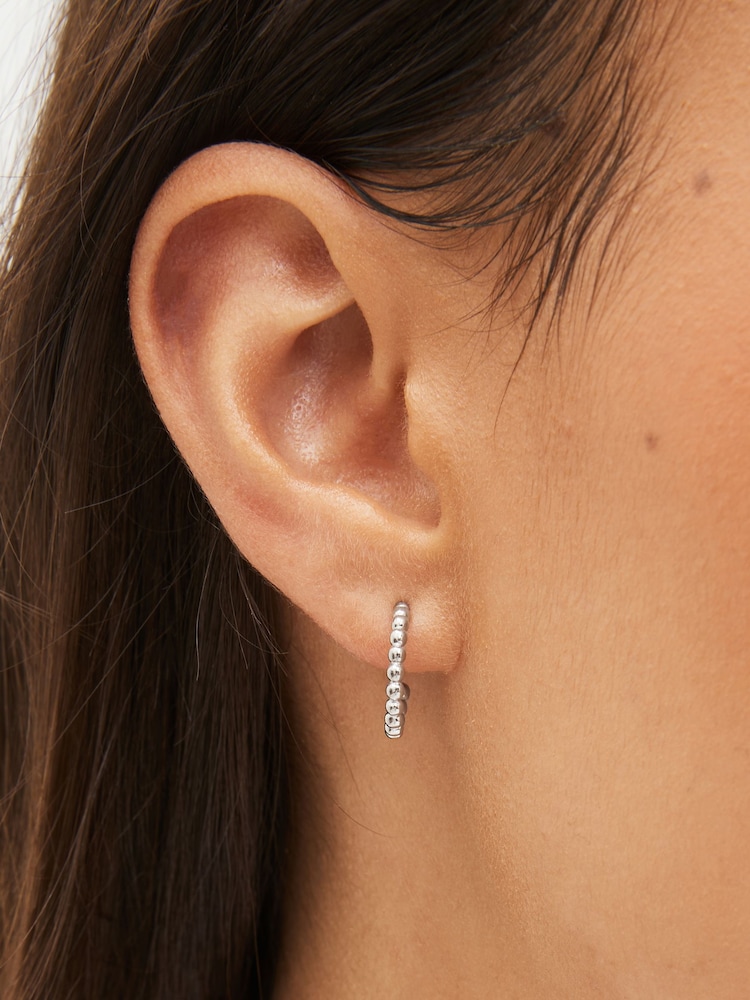 Sterling Silver Ball Hoop Earrings - Image 1 of 3
