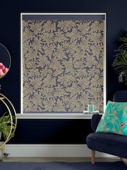 Sara Miller Smokey Blue Little Leaves Made to Measure Roller Blinds - Image 2 of 6