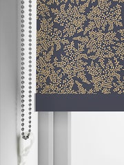 Sara Miller Smokey Blue Little Leaves Made to Measure Roller Blinds - Image 5 of 6