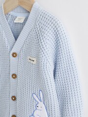 Pale Blue Bunny Baby Knitted Cardigan (0mths-2yrs) - Image 6 of 10
