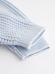 Pale Blue Bunny Baby Knitted Cardigan (0mths-2yrs) - Image 9 of 10