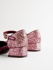 Purple Glitter Platform Heel Occasion Shoes - Image 6 of 7