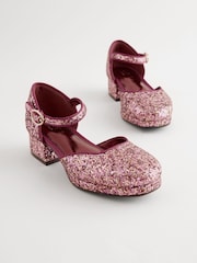 Purple Glitter Platform Heel Occasion Shoes - Image 7 of 7
