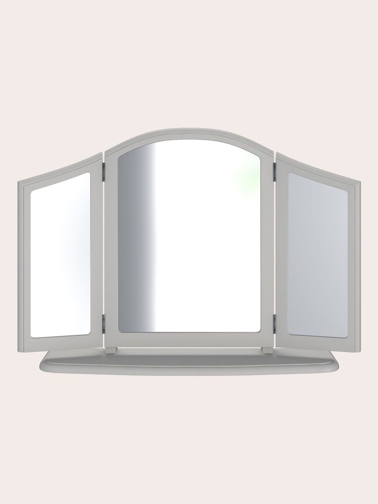 Laura Ashley Dove Grey Clifton Dressing Table Mirror - Image 6 of 6 Laura Ashley Dove Grey Clifton Dressing Table Mirror - Image 6 of 6