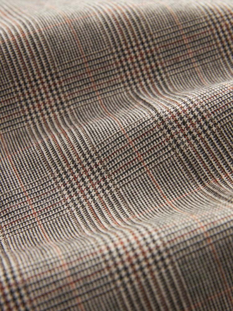 Taupe Slim Fit Signature Alfred Brown Wool Suit Trousers - Image 10 of 10