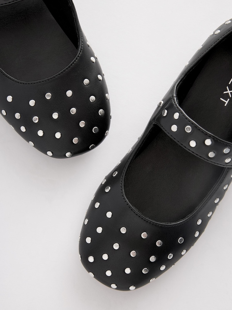Black Studded Mary Jane Shoes - Image 8 of 8