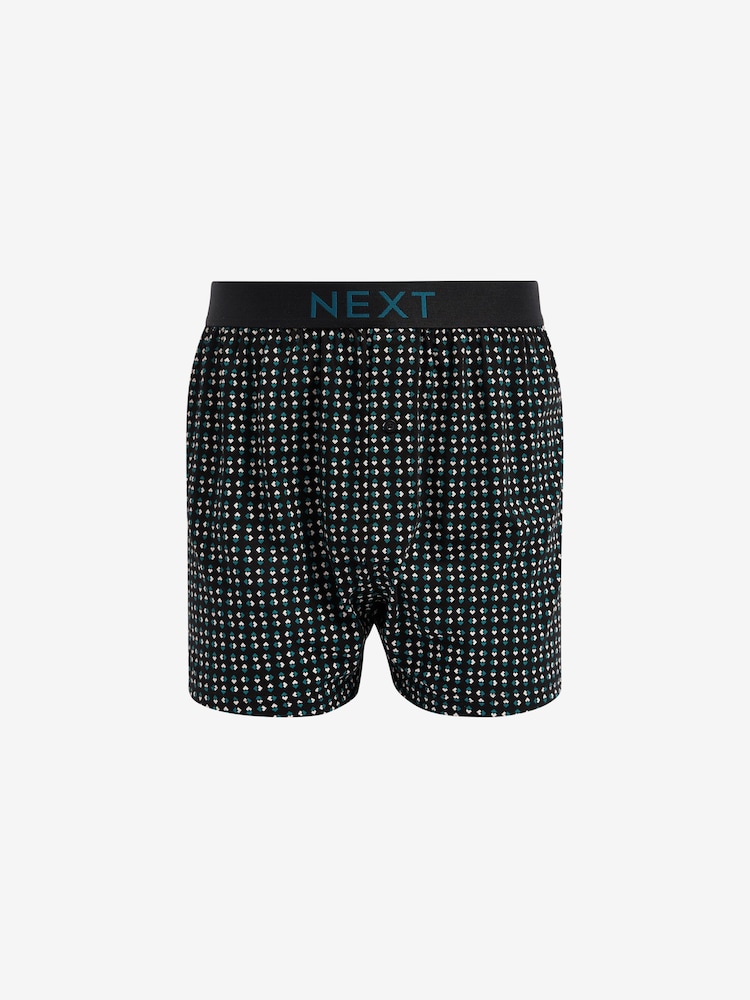 Blue Geo Pattern 4 pack Boxers - Image 2 of 6