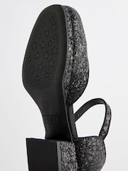 أسود براق - حذاء مناسبات بكعب عالي مرتفع من الأمام - Image 5 of 5