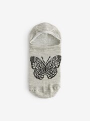 Monochrome Butterfly Invisible Socks 4 Pack - Image 3 of 5