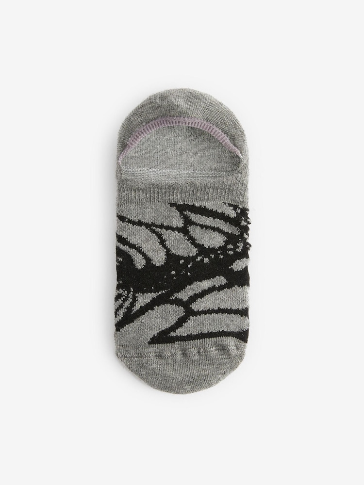 Monochrome Butterfly Invisible Socks 4 Pack - Image 5 of 5