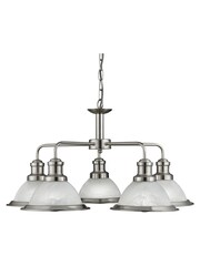 Searchlight Silver Honeysuckle Satin 5Lt Pendant Ceiling Light - Image 2 of 3