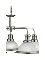 Searchlight Silver Honeysuckle Satin 5Lt Pendant Ceiling Light - Image 3 of 3