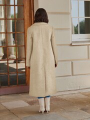 Cream Longline Bouclé Coat - Image 2 of 6
