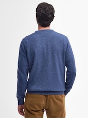 Barbour® Blue Lambswool Crew Neck Jumper - Image 2 of 7