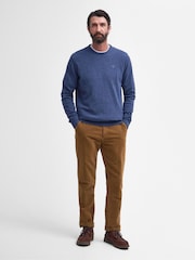 Barbour® Blue Lambswool Crew Neck Jumper - Image 3 of 7
