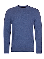 Barbour® Blue Lambswool Crew Neck Jumper - Image 5 of 7