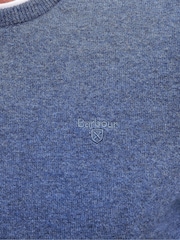 Barbour® Blue Lambswool Crew Neck Jumper - Image 7 of 7