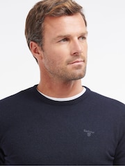 Barbour® Navy Lambswool Crew Neck Jumper - Image 5 of 8