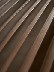 Tan Brown PU Pleated Midi Skirt - Image 7 of 7