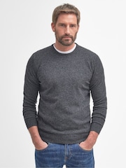 Barbour® Charcoal Grey Lambswool Crew Neck Jumper - Image 1 of 8