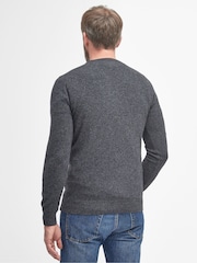 Barbour® Charcoal Grey Lambswool Crew Neck Jumper - Image 2 of 8