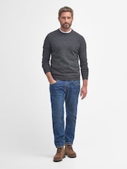 Barbour® Charcoal Grey Lambswool Crew Neck Jumper - Image 3 of 8