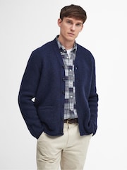 Barbour® Navy Langside Knitted Cardigan - Image 1 of 7