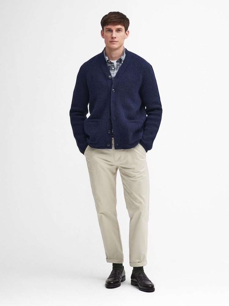 Barbour® Navy Langside Knitted Cardigan - Image 2 of 7