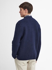 Barbour® Navy Langside Knitted Cardigan - Image 3 of 7