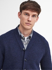 Barbour® Navy Langside Knitted Cardigan - Image 4 of 7