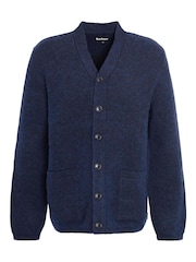 Barbour® Navy Langside Knitted Cardigan - Image 7 of 7