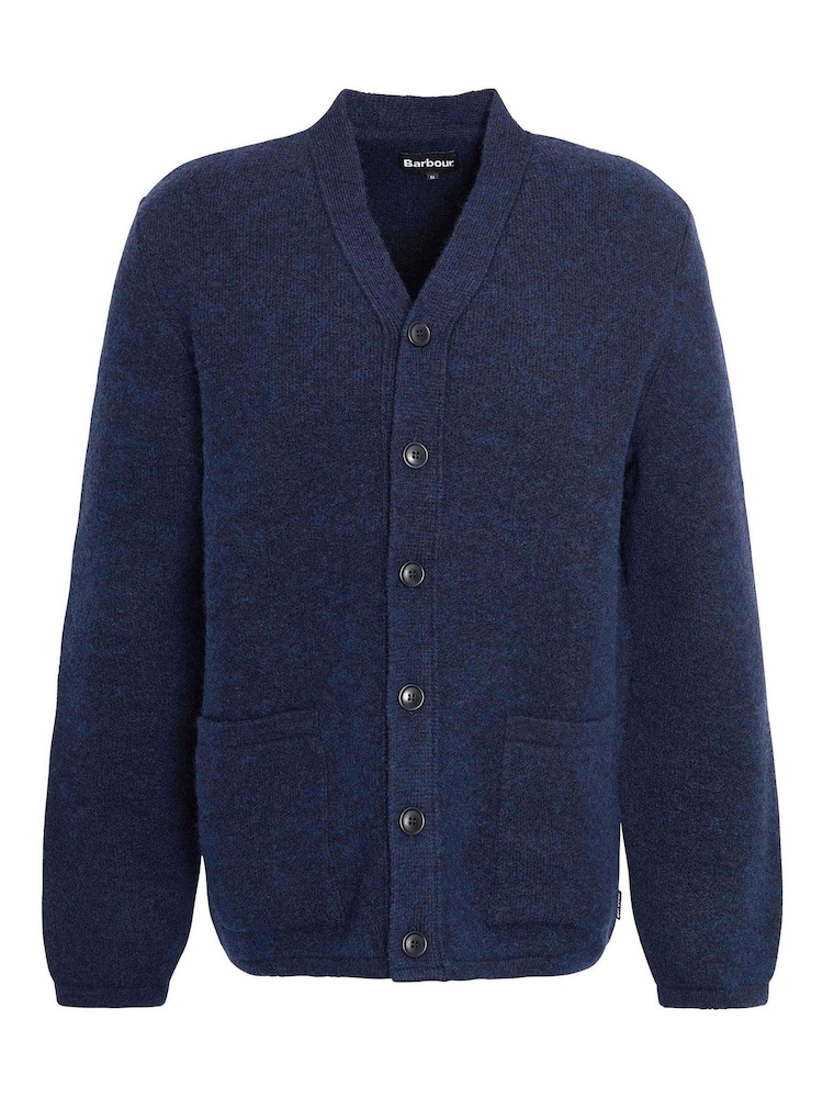 Barbour® Navy Langside Knitted Cardigan - Image 7 of 7