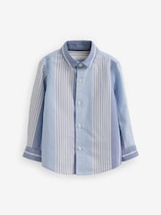 Blue/White Long Sleeve Vertical Stripe Shirt (3mths-16yrs) - Image 1 of 2