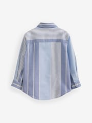 Blue/White Long Sleeve Vertical Stripe Shirt (3mths-16yrs) - Image 2 of 2