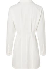 Calvin Klein Jeans Long Sleeve Seersucker White Dress - Image 5 of 6