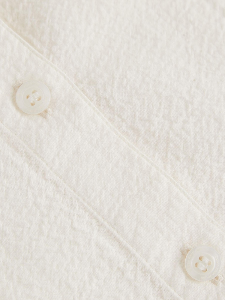 Calvin Klein Jeans Long Sleeve Seersucker White Dress - Image 6 of 6