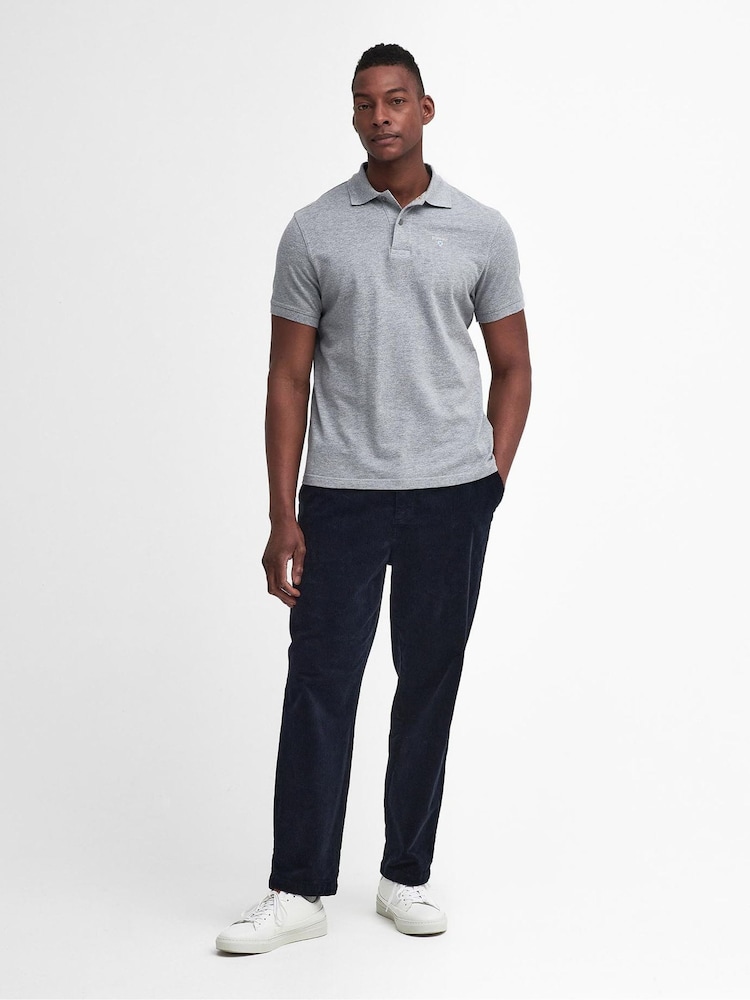 Barbour® Navy Relaxed Fit Stretch Cord Trousers - Image 1 of 6