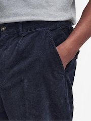 Barbour® Navy Relaxed Fit Stretch Cord Trousers - Image 4 of 6