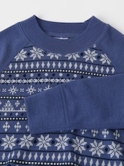 Polarn O. Pyret Blue Merino Wool Thermal Top - Image 2 of 2