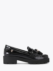 Carvela Black Sanp  Chunky Tassel Loafers - Image 1 of 5