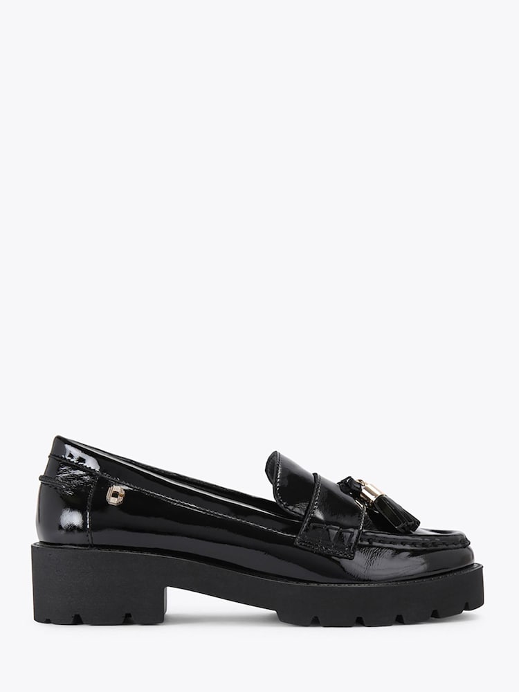 Carvela Black Sanp  Chunky Tassel Loafers - Image 1 of 5