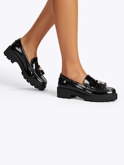 Carvela Black Sanp  Chunky Tassel Loafers - Image 2 of 5